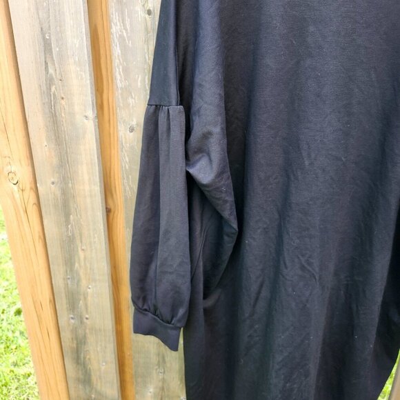 BEAUTIFUL V-Neck Black Dress Women's Size 3X Plus Size Long Balloon Sleeve BNWT - Picture 3 of 8